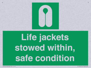 Life jackets stowed within